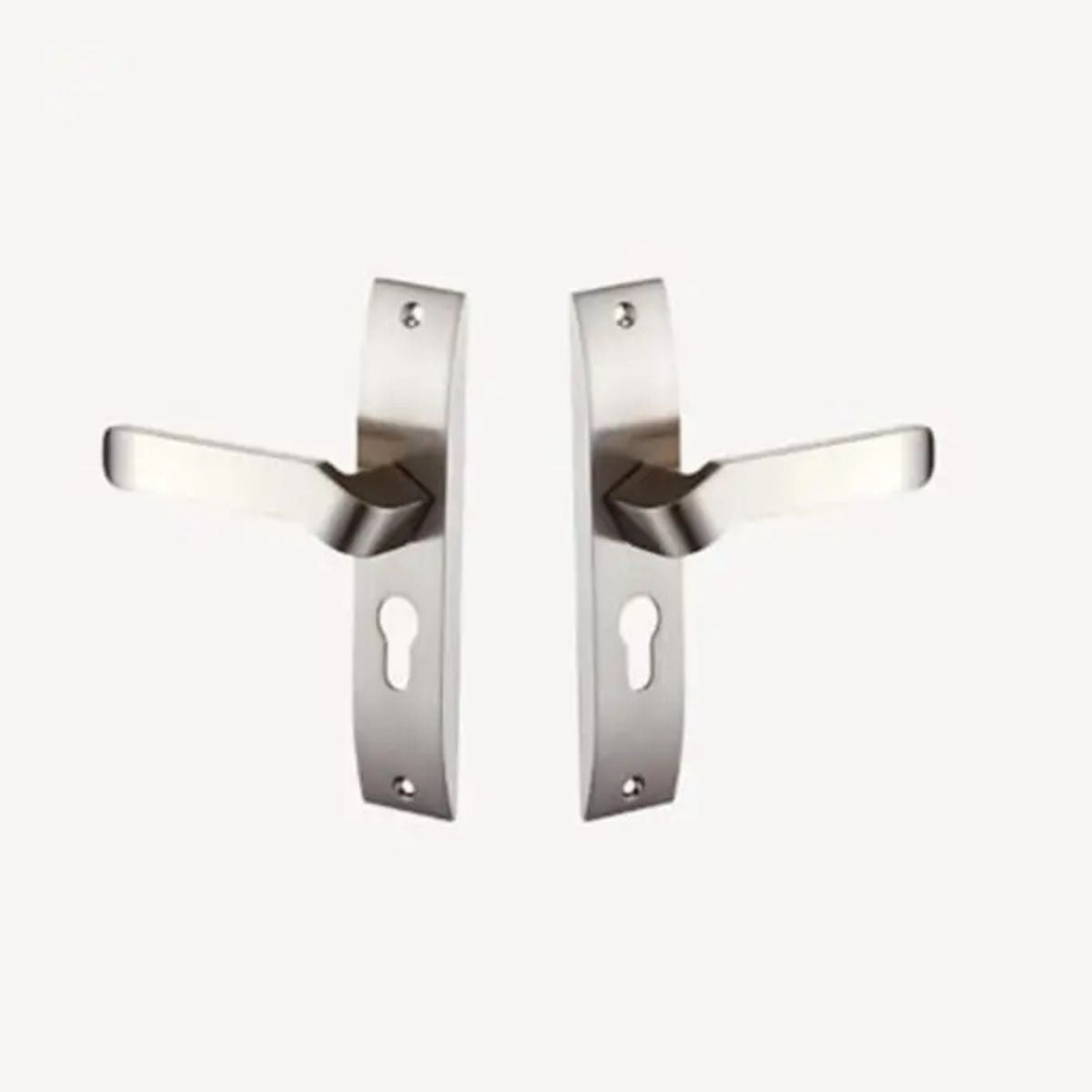 Dorset Hale Handle Set on Plate with Cylinder Satin Chrome | Secure Locking System