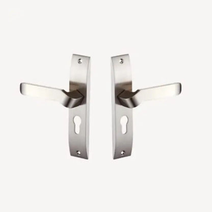 Dorset Hale Handle Set on Plate with Cylinder Satin Chrome | Secure Locking System