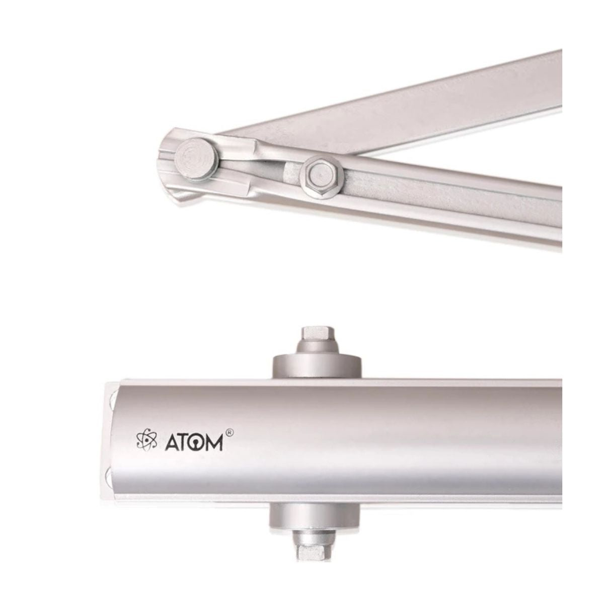 Atom Door Closer WDC-60 Regular | 45-60kg | Stainless Steel Finish | 3mm Thickness Hydraulic Closer