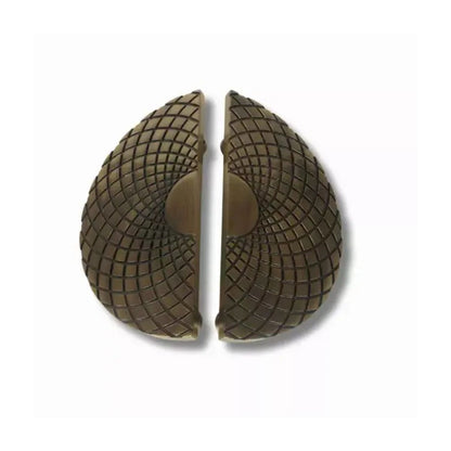 Atom Double Door Handle Globe 8 Inch Antique | Brass Pull Handle | Antique Finish | Rust Gold Design