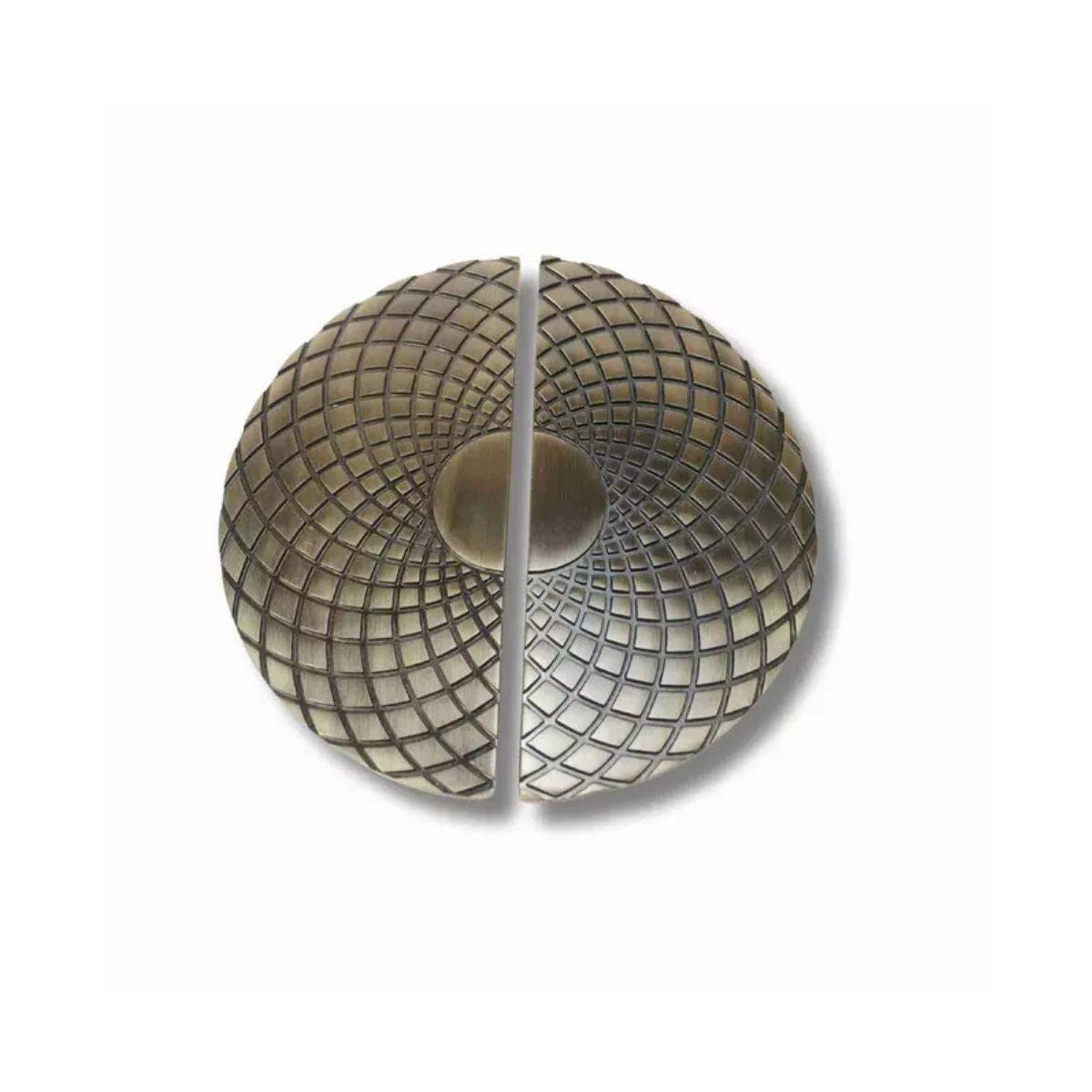 Atom Double Door Handle Globe 8 Inch Antique | Brass Pull Handle | Antique Finish | Rust Gold Design