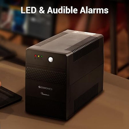 ZEBRONICS U1205 Microcontroller Based UPS with Up-to 1000VA | 600W, Double Boost, Automatic Voltage Regulation