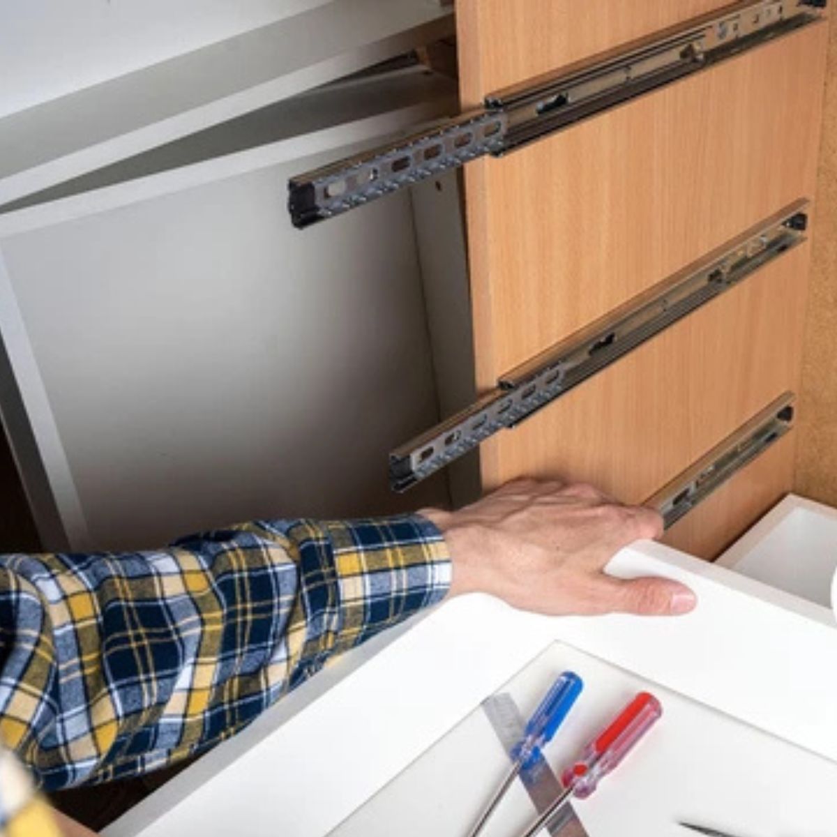 Hettich Telescopic KA 4532 35kg Silent System 450mm | Soft Closing Drawer Channel