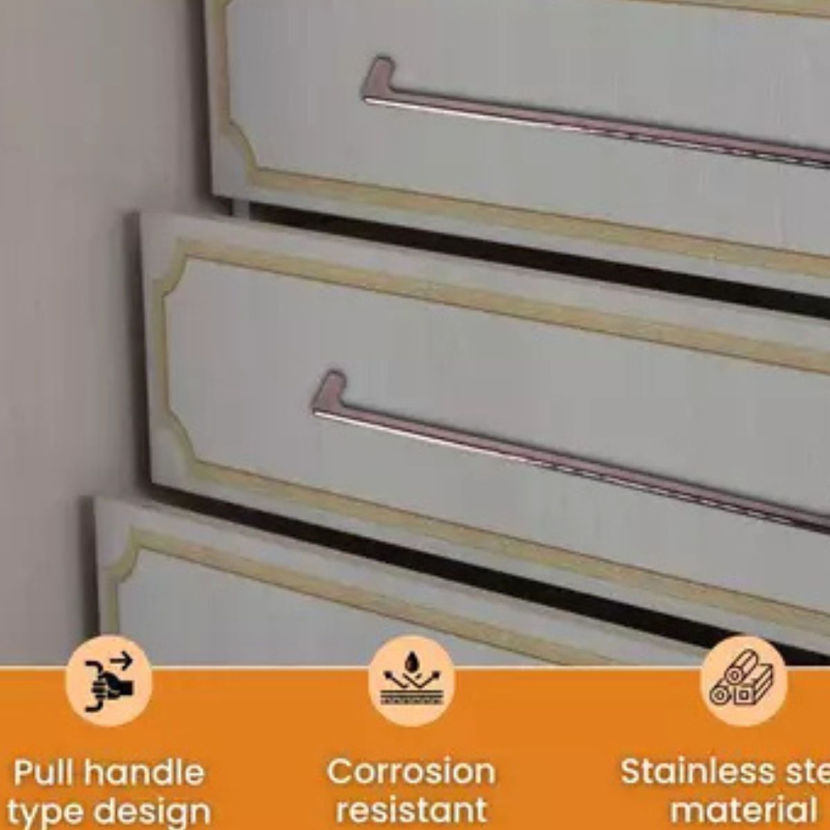 Archis Cabinet Handle | Zinc Handle | Glossy Finish | Rectangular Handle