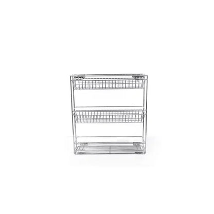 Inox Bottle Pull Out 200-3 Basket | Rust-Free Durable Design | Storage Drawer Basket