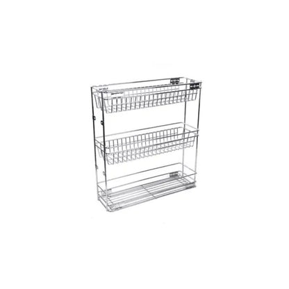 Inox Bottle Pull Out 200-3 Basket | Rust-Free Durable Design | Storage Drawer Basket