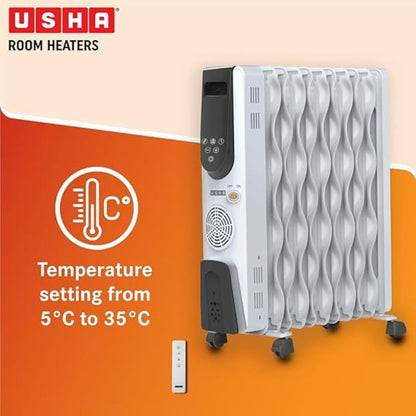 Usha 4309 FSE Oil Filled Radiator 9 Fin Room Heater