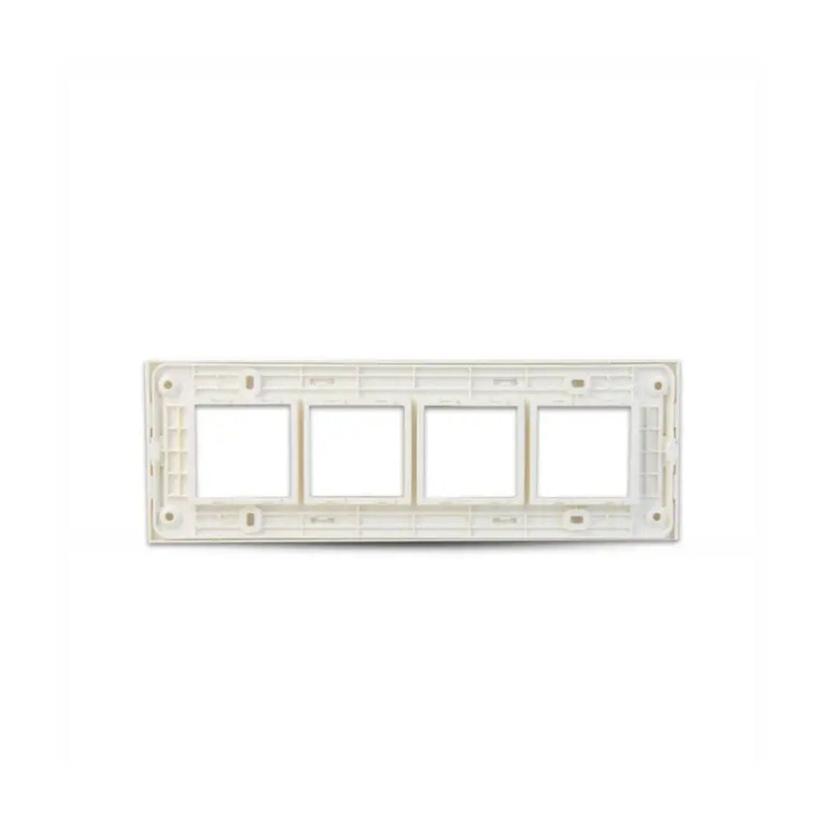 Anchor 8 Module Horizontal Plate With Chrome Collar | White Horizontal Plate