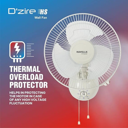 Havells Dzire High Speed 300mm Wall Fan (Light Grey)