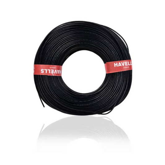 Havells FR SC 1.5 Sqmm Extra Flexible Black 20 Amp Wire | Length 180 meter