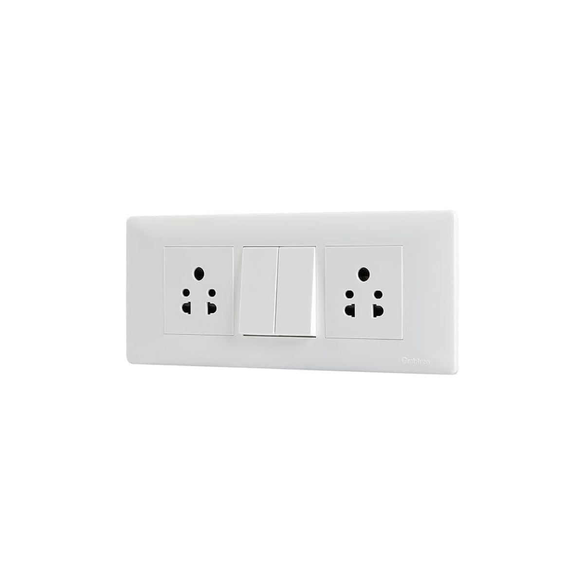 Havells Crabtree Anti Viral Switch (Athena) Combo of 6 M Plate, 6A Socket & 10 AX Switch, White (Kit 10)