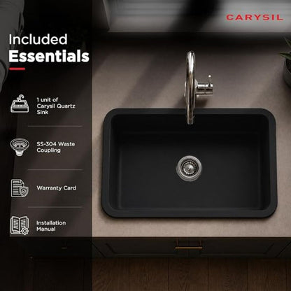 Carysil Q 320 GRANDE Quartz Kitchen Sink 24 x 18 x 8 inches, Single Bowl