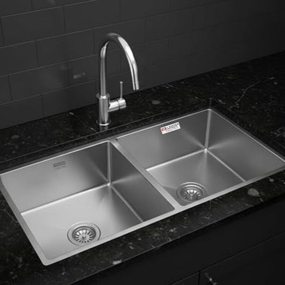 Franke 36"X18"Double Bowl SS Kitchen Box Sink|Premium 304 Stainless Steel