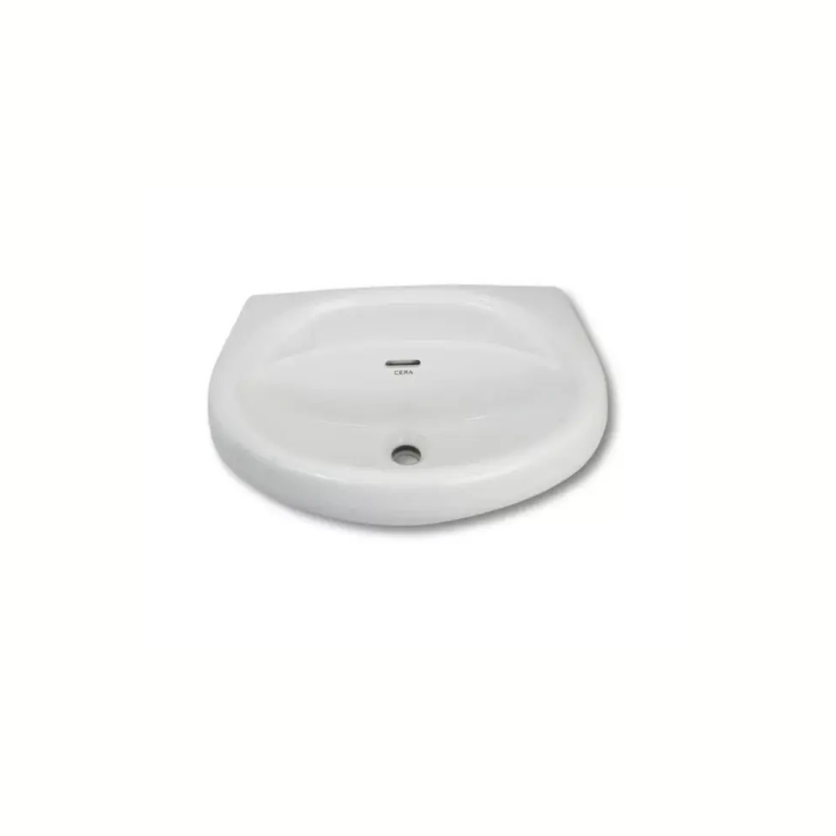 Cera Cornet Snow White Wash Basin With Half Pedestal | Height 510mm