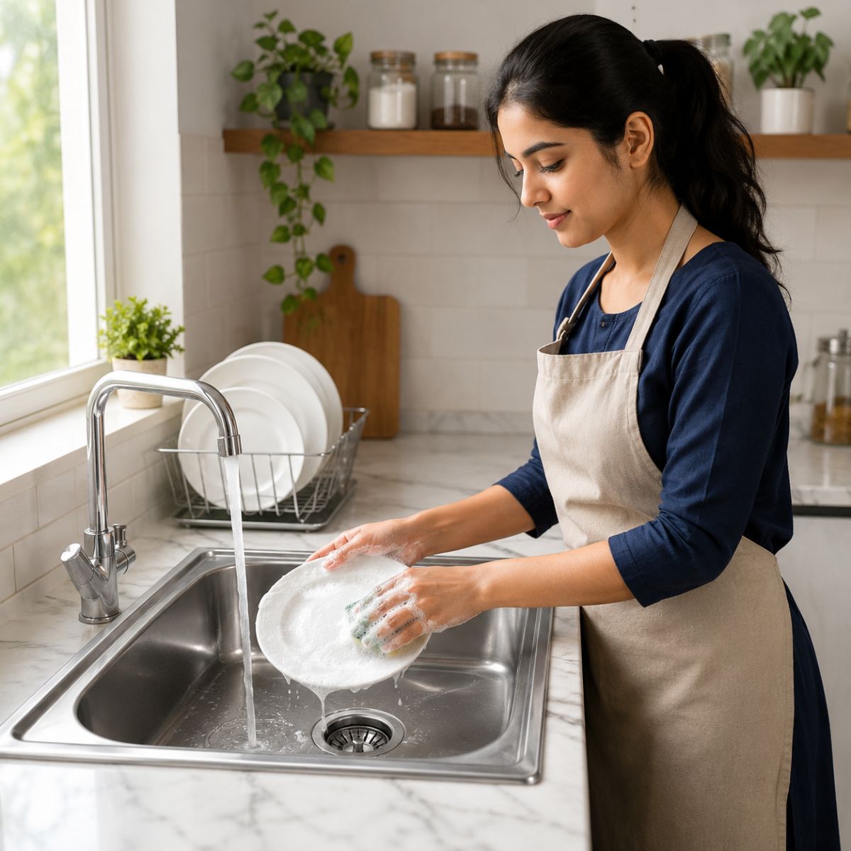 Kaff Stainless Steel finish Single Bowl Sink with Anti-Condensation Coating KS60 SB - Silver