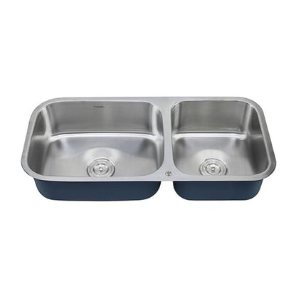 Hindware Kitchen Sink 37"x18"x8"| 304 Grade Stainless Steel | Pressed Double Bowl Sink