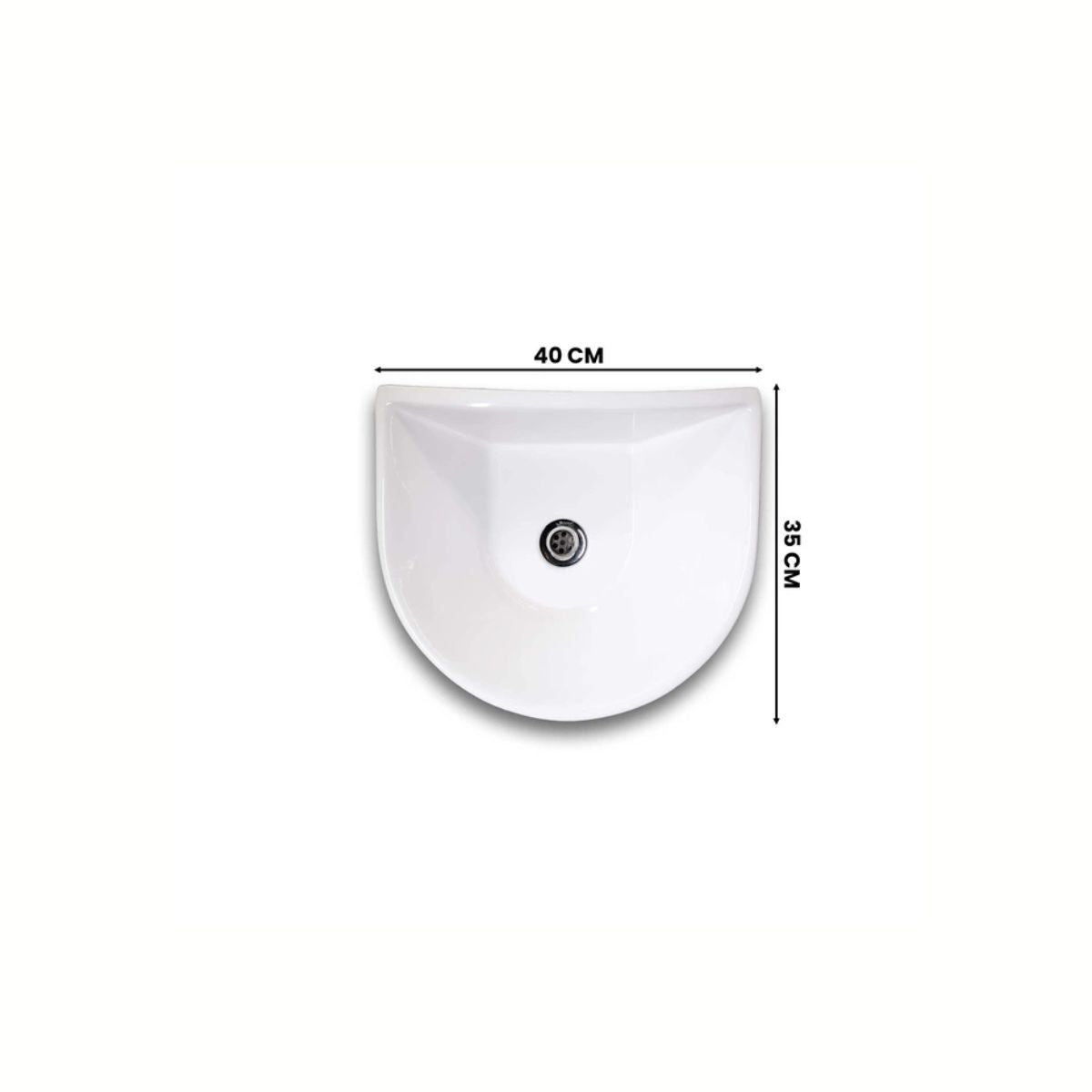 Cera Chino Wash Basin With Half Pedestal | Height 445mm