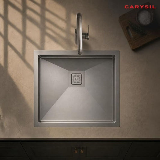 Carysil Micro Radius R10 Handmade 304 Stainless Steel Sink 21x18x8 Inches