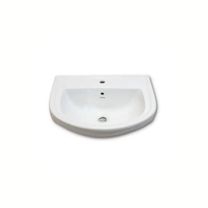 Cera Cadal Snow White Wash Basin With Full Pedestal | Height 850mm