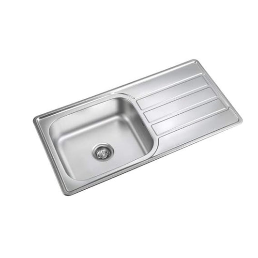 KAFF KSD 10 SBD Single Bowl with Drain Board Stainless Steel Sink