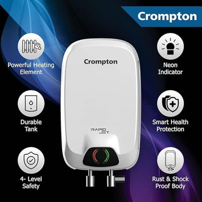 Crompton Rapid Jet 5-Litre, 3000W Instant Water Heater