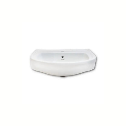 Cera Cadal Snow White Wash Basin With Full Pedestal | Height 850mm