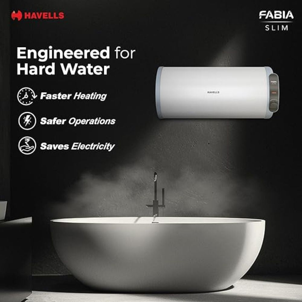 Havells Fabia Slim 25L Horizontal Left Storage Water Heater(Geyser)