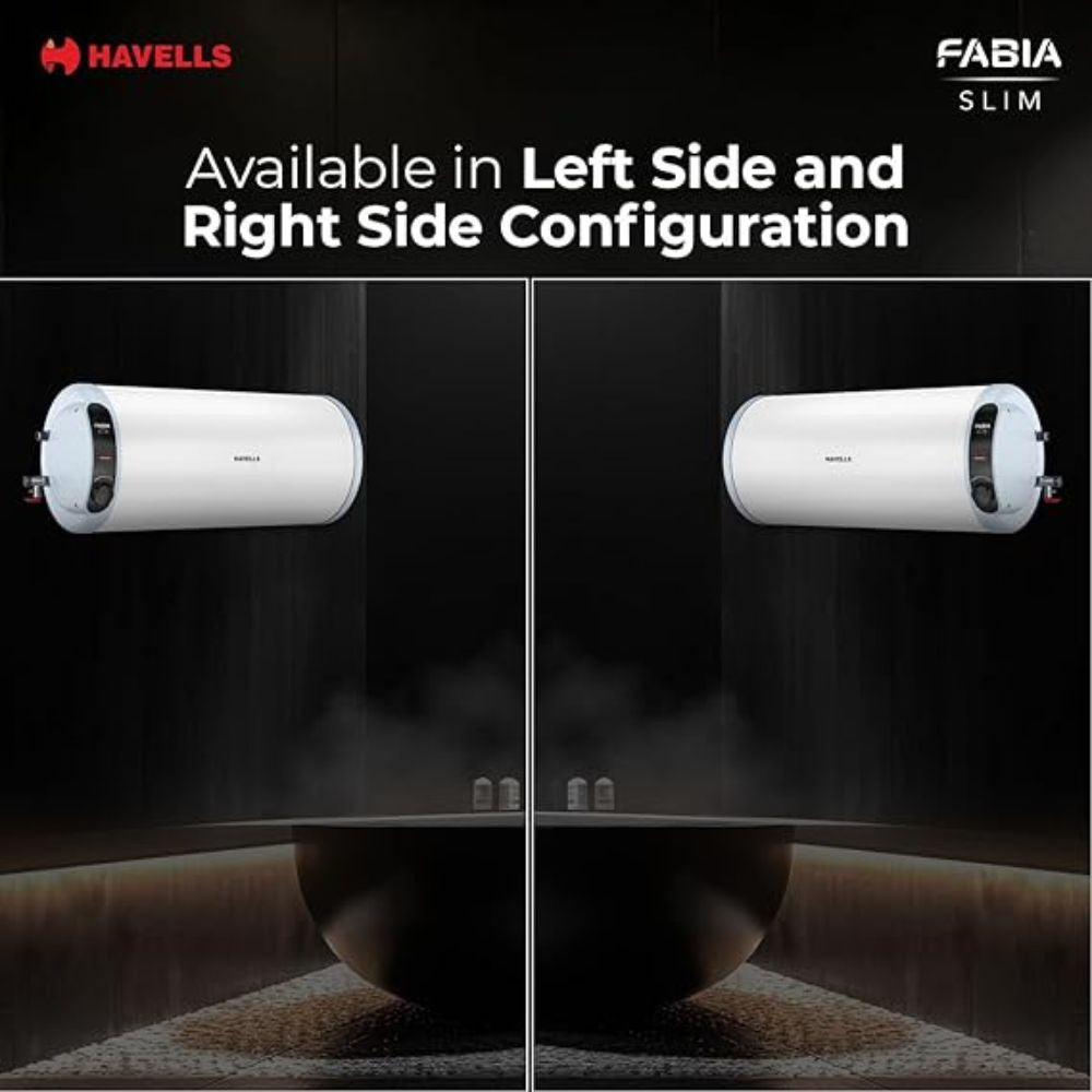 Havells Fabia Slim 25L Horizontal Left Storage Water Heater(Geyser)