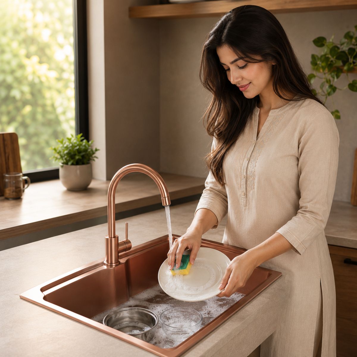 Carysil PVD Finish Handmade Stainless Steel Sink N100 Ultra 24 x 18 x 8 Inch