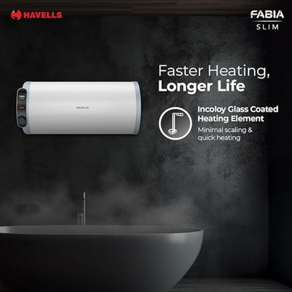 Havells Fabia Slim 25L Horizontal Left Storage Water Heater(Geyser)