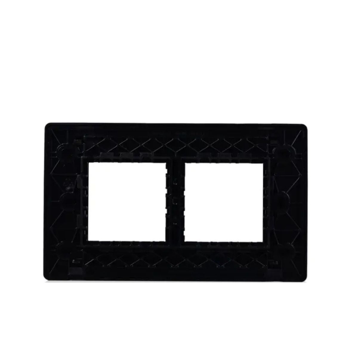 Havells 4 Module Surround Grid Plate | Velvet Black Finish | Switch Pane