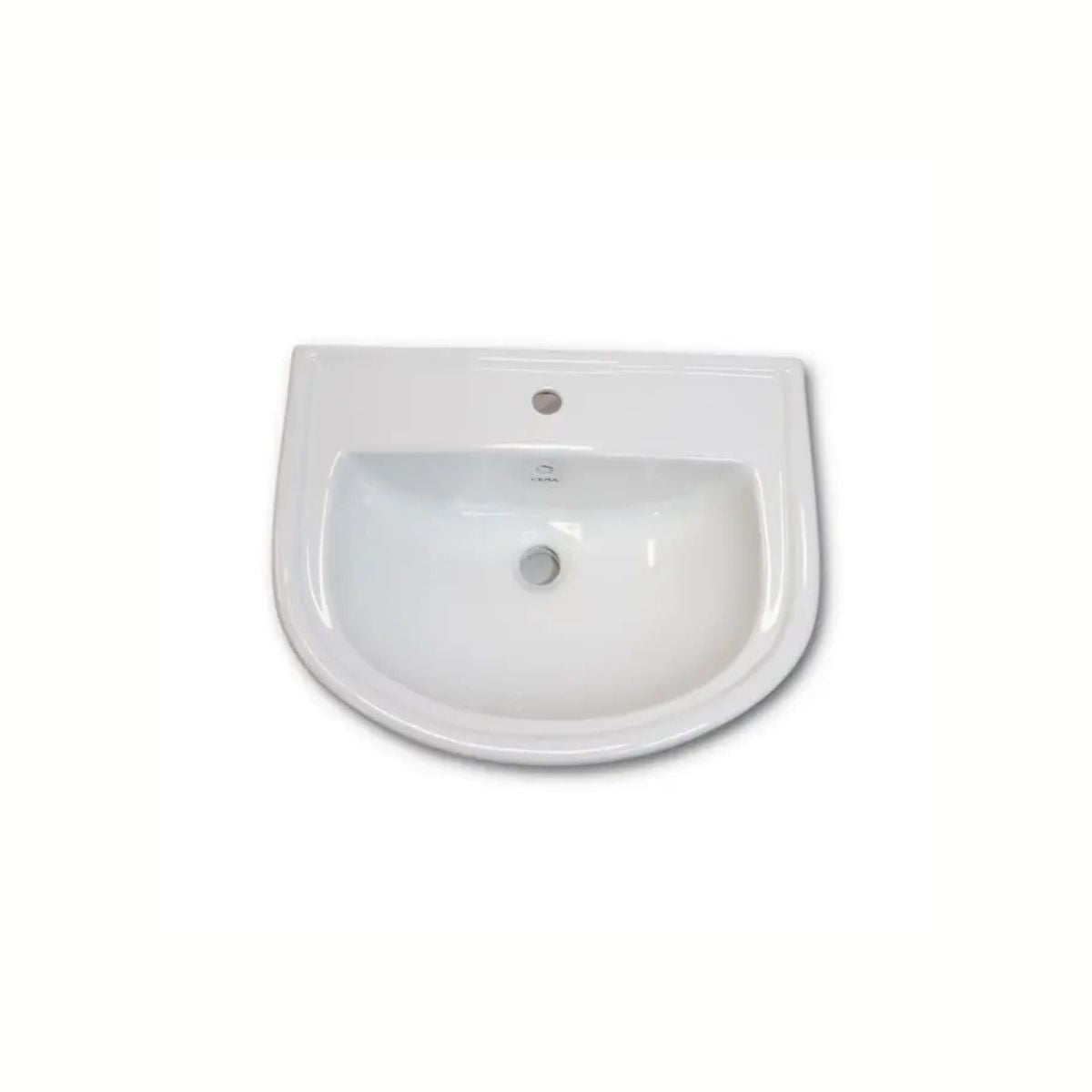 Cera Cadal Snow White Wash Basin With Full Pedestal | Height 850mm