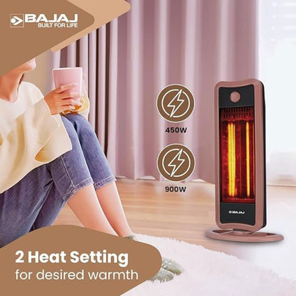 Bajaj RHT2C Room Heater 900 Watts | 2 Heat Settings (450W / 900W)