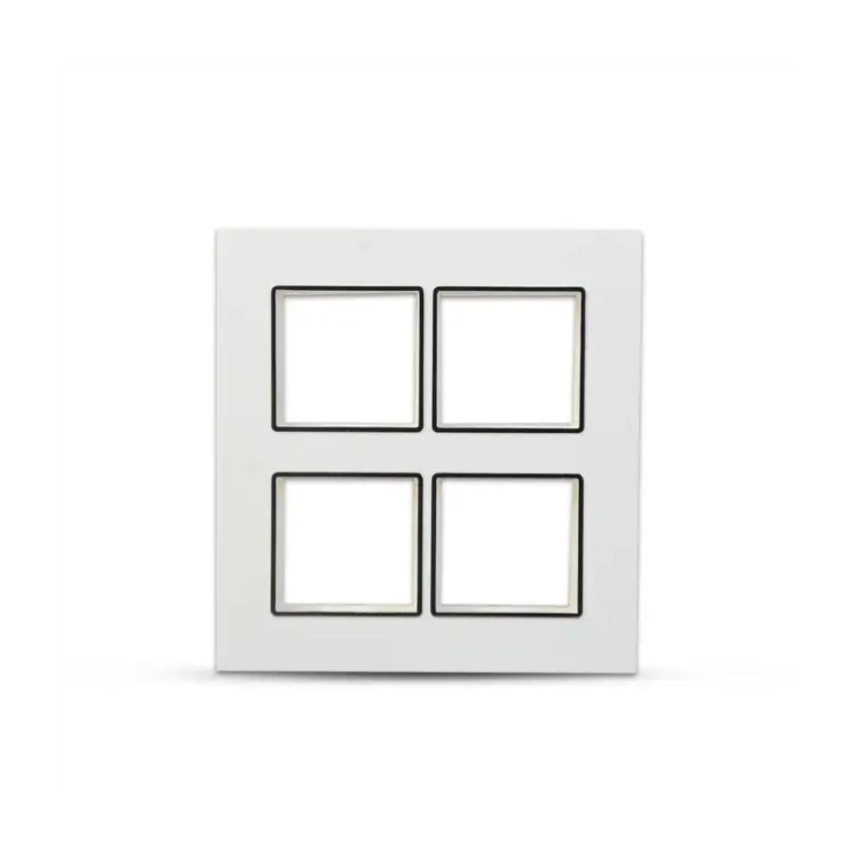 Anchor 8 Module Vertical Plate With Chrome Collar | Vertical Electrical Plate