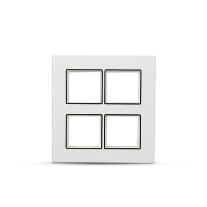 Anchor 8 Module Vertical Plate With Chrome Collar | Vertical Electrical Plate