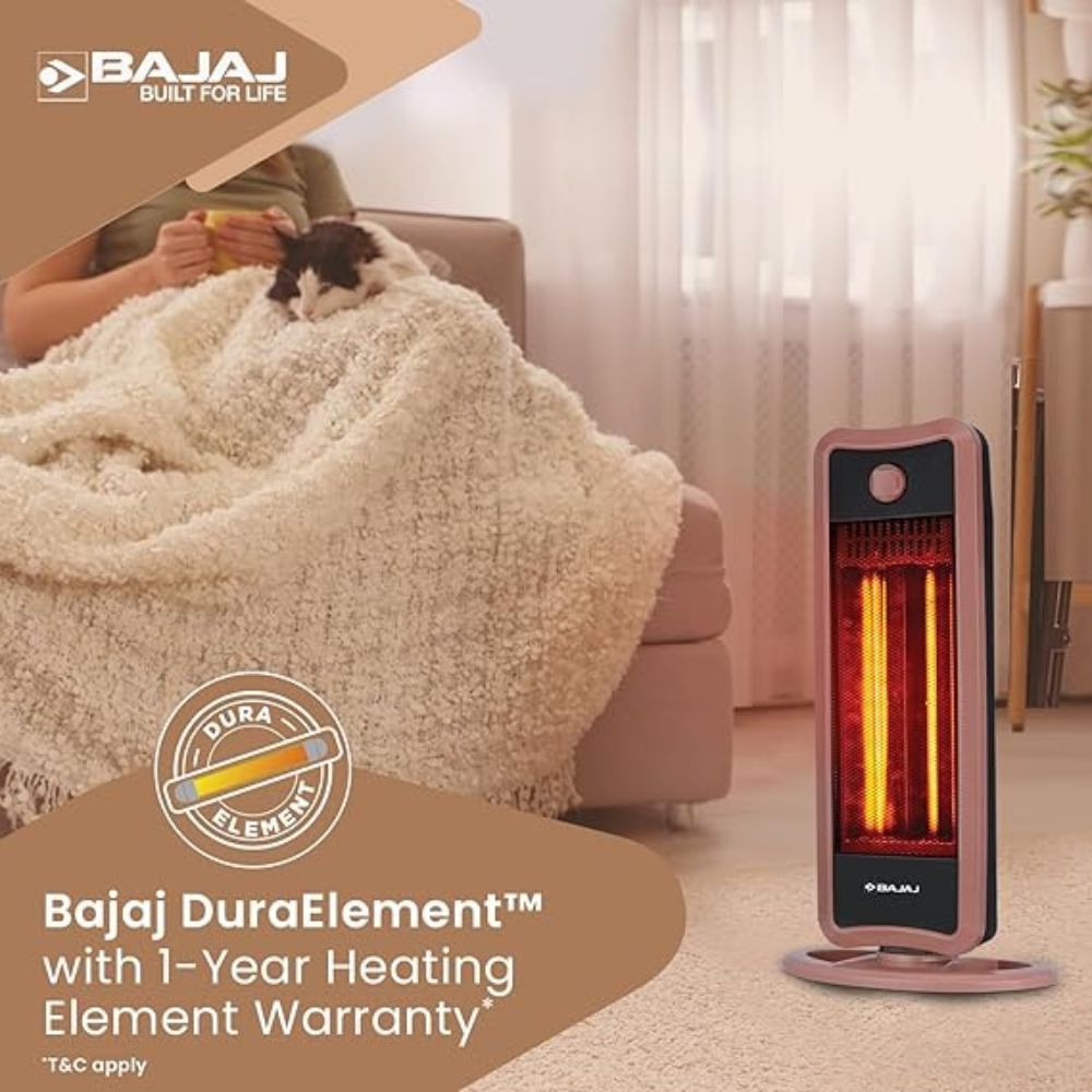 Bajaj RHT2C Room Heater 900 Watts | 2 Heat Settings (450W / 900W)