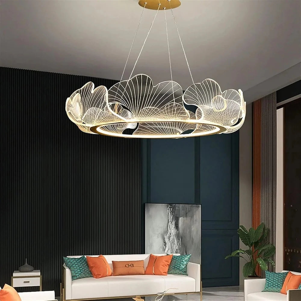 Cabbage Leaf Acrylic Hanging Chandelier