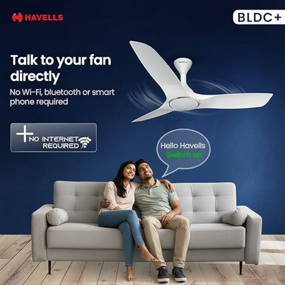Havells 1200mm Stealth Air BLDC Ceiling Fan | Voice Controlled, Remote