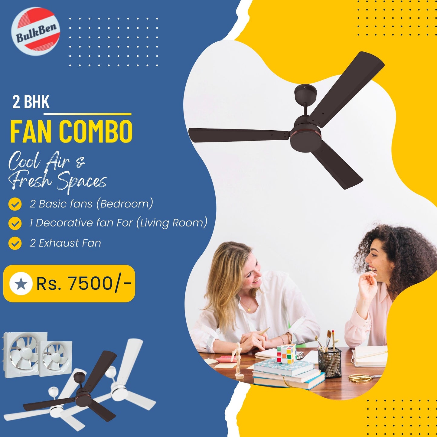2 BHK Fan Combo